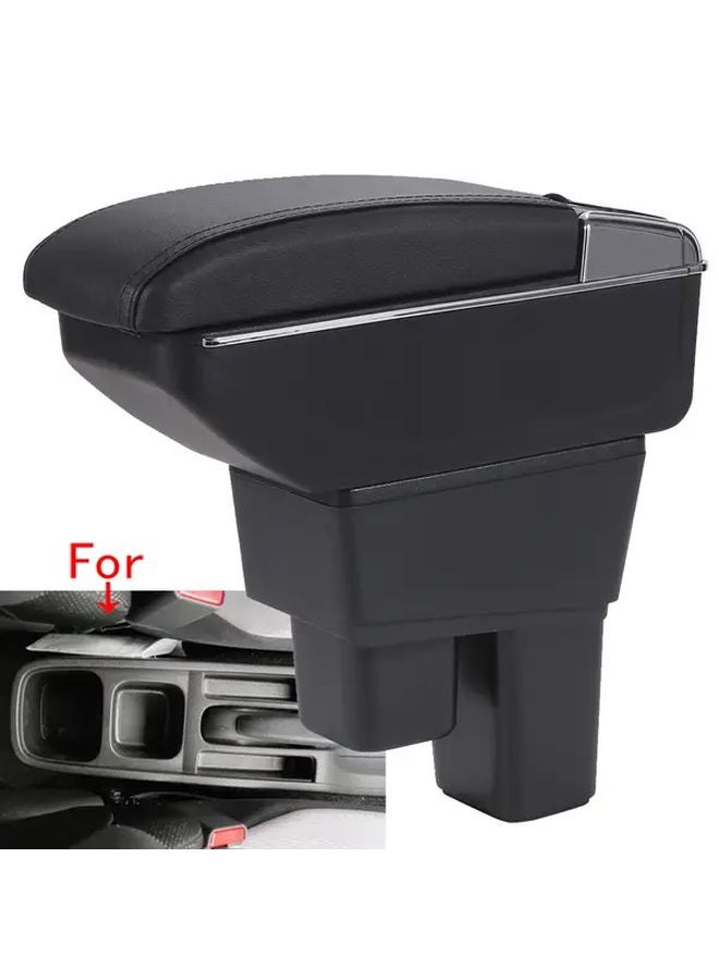 Honda Fit Jazz 2008 2013 Car Armrest Box Storage Console D3 Black White Color - Image 1